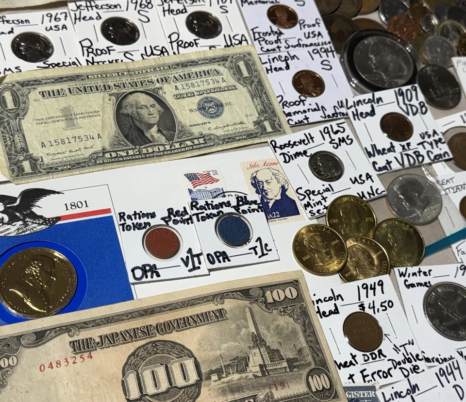 Huge Lot 750+ Coins/stamp/more~Silver WL/Mercury/Indian/Buffalo/“V”/IKE/JFK/VDB+ - Image 3 of 4