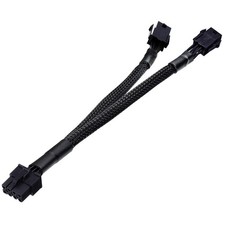 Braided Sleeved 8 Pin Male to Dual 6 Pin Female