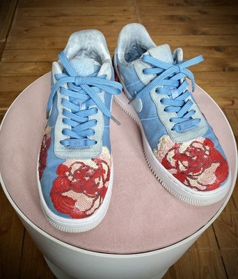 Nike  Air Force One  Rose Denim Sky mit Pailletten