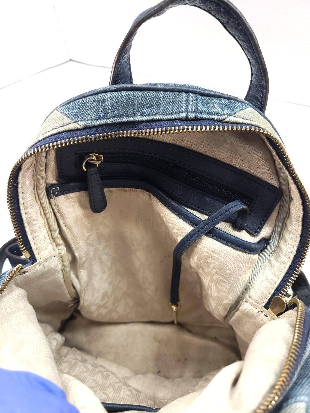 Michael Kors Denim Patchwork Backpack - image 8