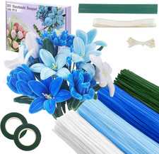 400 Pcs Assorted Color Pipe Cleaners for DIY Crafts and Flower Making Kit