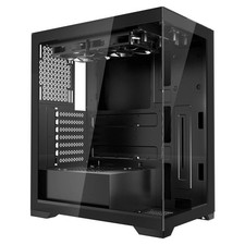PC Gaming Case, Mid-Tower, Computer Case with High-Airflow Tempered Glass Panel,