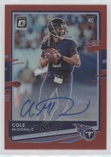 2020 Panini Donruss Optic Rookies Red Prizm 15/35 Cole McDonald #148 Auto 2r8