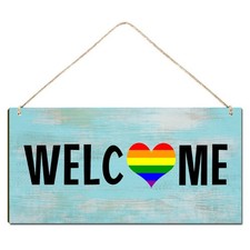 Welcome Sign for Front Door Outside Funny Wooden Door Sign For Front Porch De...