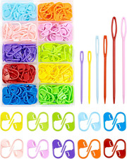 200 Pcs Stitch Markers - 10 Color Knitting Crochet Markers with Clip, Sewing N