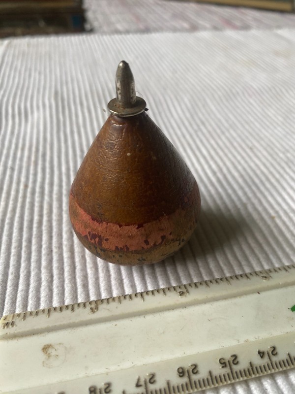 Vintage Handcrafted Wooden Spinning Top Toy 2.5"