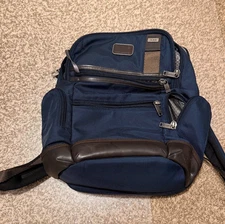 Tumi Alpha Bravo Blue Ballistic Nylon Small Laptop Travel Backpack