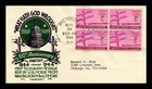 US COVER TELEGRAPH CENTENARY FDC SCOTT 924 BLOCK OF 4 STAEHLE CACHET CRAFT
