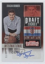 2016-17 Contenders Draft Picks International Ticket 53/99 Dragan Bender Auto tj0