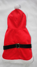 DOG COSTUME SANTA SUIT With Hood Adorable Santa Claus Christmas Size S