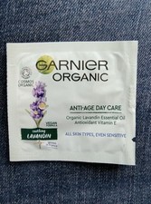 3x Garnier Cosmos Organic Anti-Age Day Cream Lavandin 1.5ml Sample Sachet Vegan