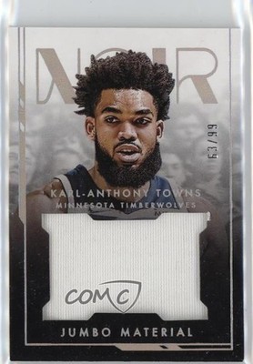 2021-22 Panini Noir Jumbo Material 63/99 Karl-Anthony Towns #JM-KAT 1rr7