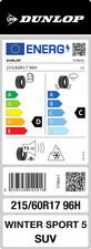 Dunlop Winter Sport 5 SUV 215/60 R17 96H M+S Winterreifen