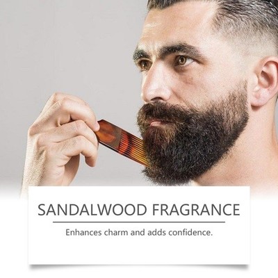 Men's Natural Hydrating Beard Balm with Sandalwood Fragrance for All Skin Types