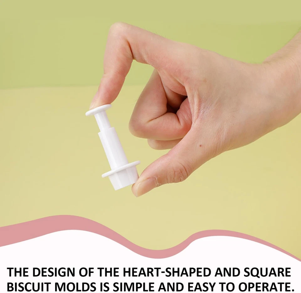 3 Herz und 3 quadratische Ausstechformen Mini Backformen Herzform Edelstahl - Bild 4 von 4