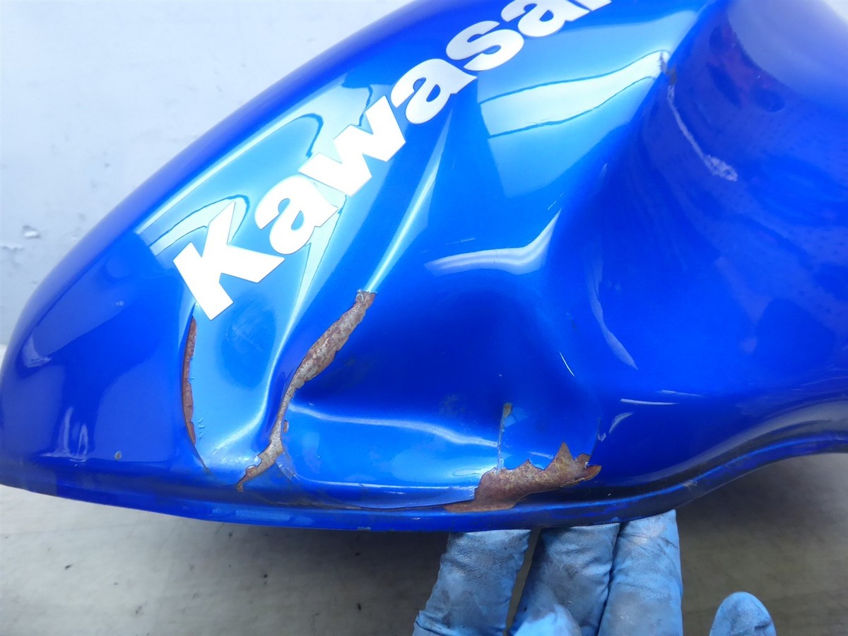2008 Kawasaki ZZR600 J1 ZX6J K21098) blue gas petrol fuel tank | eBay
