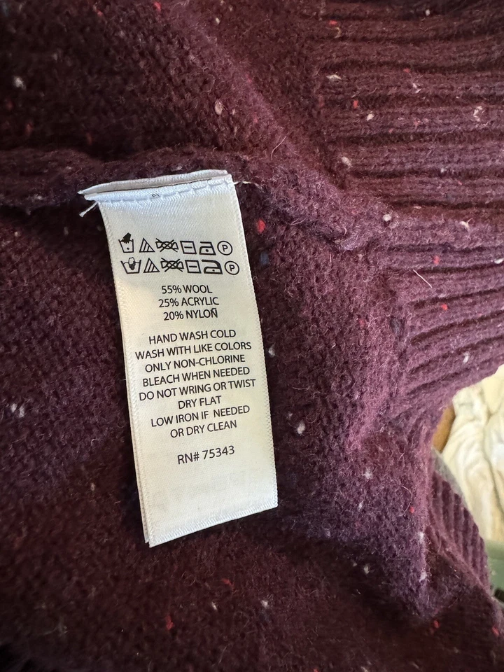 C&C California Borgoña Manga Larga Cuello Alto Suéter, Talla XS Foto 4 de 4