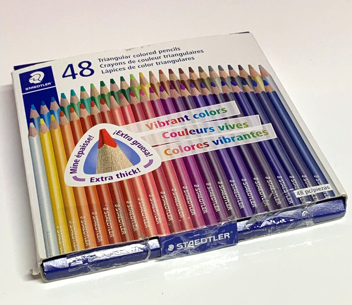 Triangular Colored Pencils, 12 Per Pack, 12 Packs – Sharper Production Line