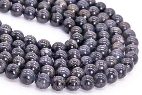 8MM Genuine Natural Blue Purple Iolite Beads Grade A+ Round Gemstone Loose Beads - Picture 2 of 4