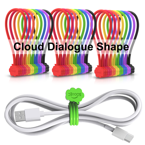 24 Pack Magnetic Twist Ties 7.48 Inch Silicone Reusable Cable Tie 8 Colors - Picture 1 of 24