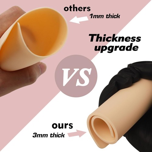 Práctica de piel de tatuaje de 3 mm 5,9 x 7,87" piel falsa de doble cara para suministros de tatuaje - Imagen 4 de 12