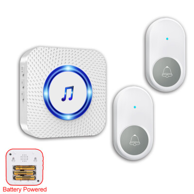 Portable DC Battery Powered SOS Calling System, Cordless, Waterproof,White