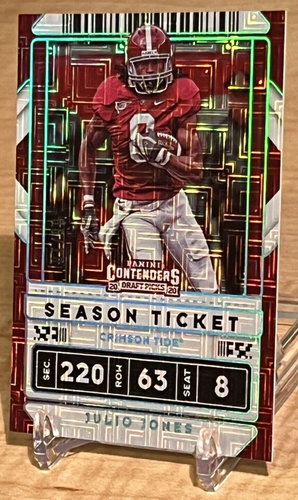 2020 Panini Contenders Season Ticket Building Blocks Julio Jones 5/10 Alabama - Picture 9 of 10
