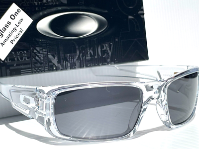NEW Oakley CRANKSHAFT Clear POLARIZED Galaxy Black Lens Sunglass