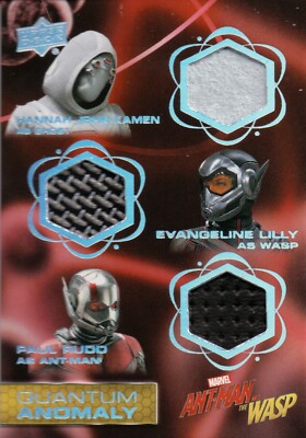 Marvel Ant-Man & Wasp, Quantenanomalie dreifach SSP Erinnerungsstücke Reliktkarte QMT1