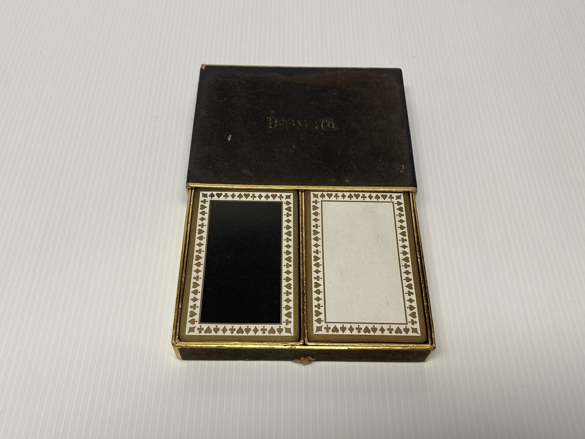 Vintage Tiffany & Co. Playing Cards Two Decks Black White