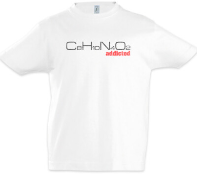 C8H10N4O2 Addicted Jungen T-Shirt Koffein Kaffee Fun Nerd Chemische Formel