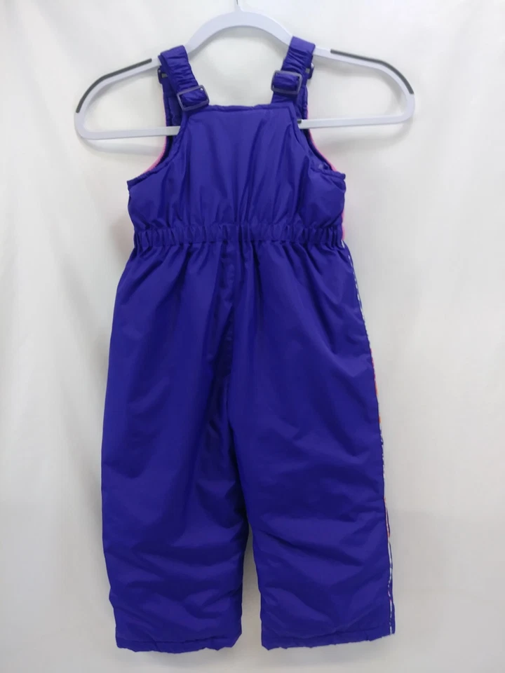 Macacão de neve feminino ZeroXposur roxo/rosa tamanho 4T com calças suspensórias ajustáveis - Imagem 2 de 4