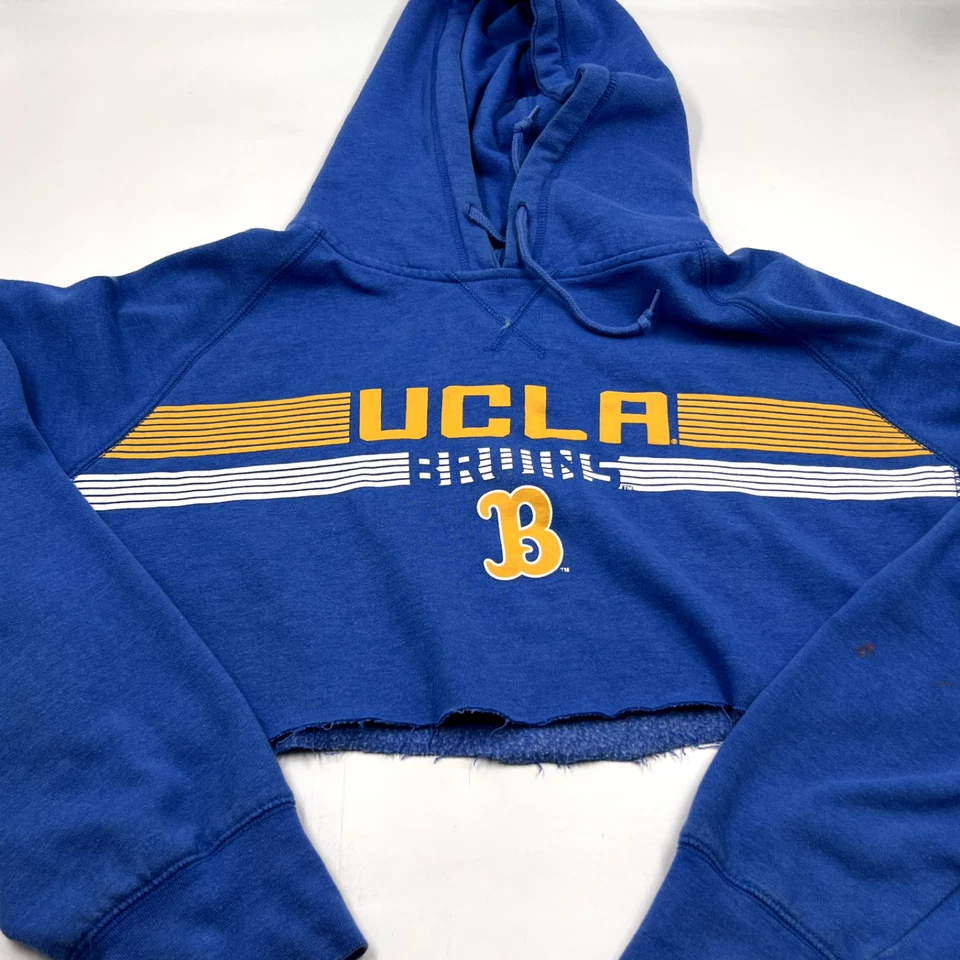 Sudadera con capucha corta UCLA Bruins para mujer talla 2XL azul algodón elástico NCAA Foto 2 de 4