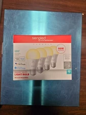 4-PACK Smart WiFi White Light Bulbs A19 60W with Alexa - New Sengled