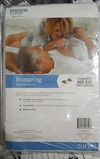 BOXSPRING COVER ENCASEMENT QUEEN SIZE PROTECTION FROM BED BUGS NEW IN PACKAGE