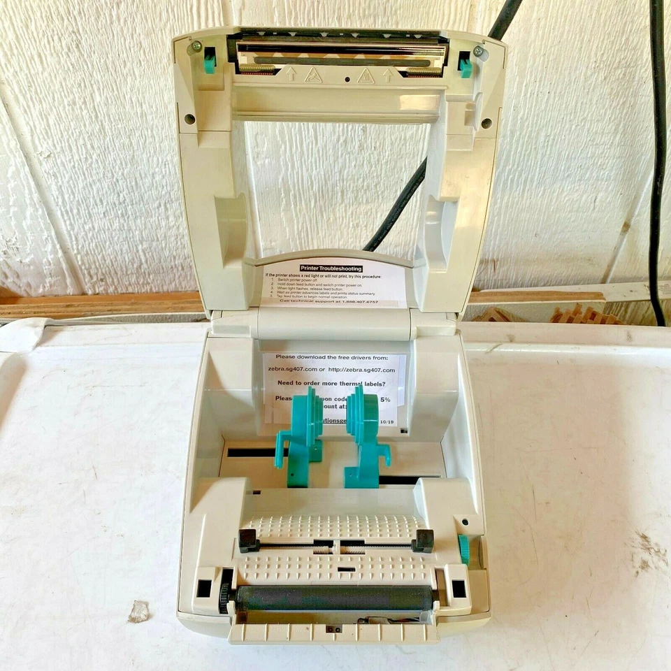 Zebra LP2844 Thermal Shipping Label Barcode Printer No Dome - Image 4 of 4