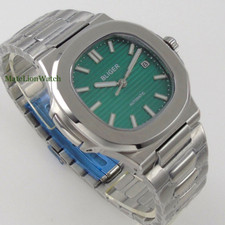 Miyota 8215 Sapphire Square Men's Watch Automatic Watches Bliger 40mm Green Dial