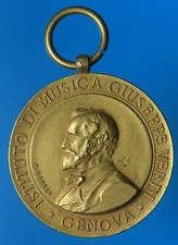 GENOVA ISTITUTO DI MUSICA '' GIUSEPPE VERDI'' MEDAGLIA PREMIO 1926 BRONZO DORATO
