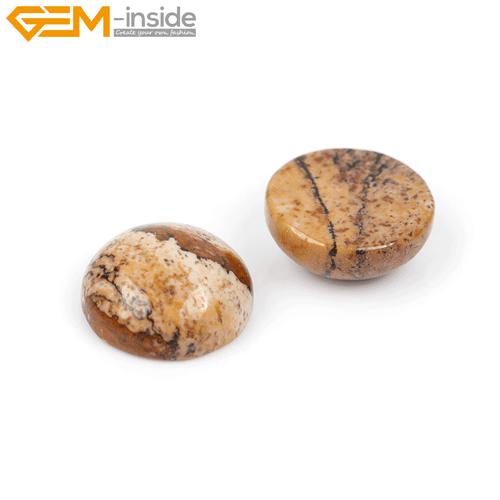 Gemstone Cabochons 5pcs Natural Picture Jasper Cab Beads  Jewelry Making Supply - Picture 20 of 49