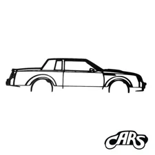 Regal Grand National GNX 1987 Silhouette Wall Art ( Made In USA ) 12''x3''