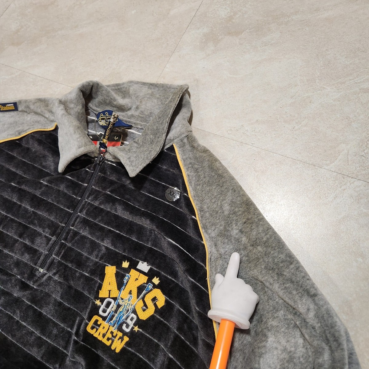 Akademiks stadium 2xl セットアップ VTG Y2K Akademiks Track Suit Mens 2XL Velour Stadium