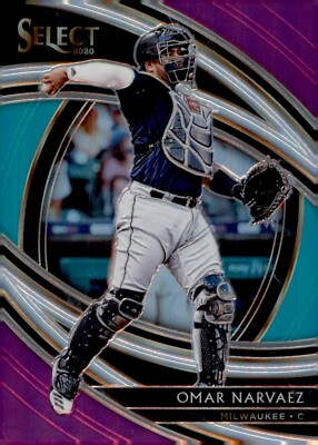 2020 Panini Select - Premier Omar Narvaez #105 Purple & Green Prizm