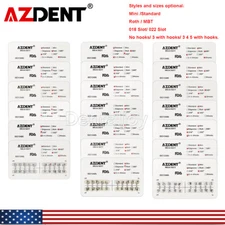 AZDENT Dental Orthodontic Metal Brackets Braces Mini Roth/MBT.022 Hook 345