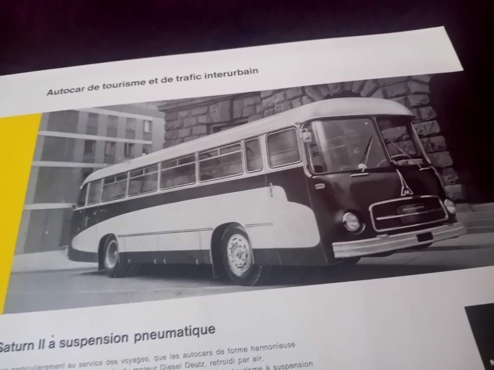 Ficje Autobus Epoca MAGIRUS DEUTZ SATURN II DONNEES TECHNIQUES TURISMO
