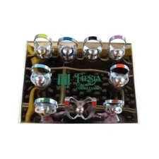 Coltene Whaledent H02801 Hygenic Fiesta Wingless Color Coded 9 Wingless Clamps