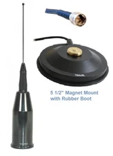 Multiband Mobile Radio Antenna UHF VHF TETRA 700 800 900 5" Magnet Mount miniUHF