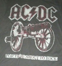 AC DC "FOR THOSE ABOUT TO ROCK" SM T-Shirt ANGUS YOUNG