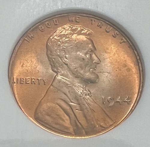 1944 1C RD Lincoln Wheat One Cent NGC MS66RD