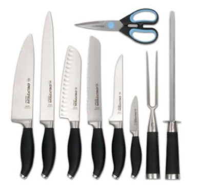 German Stainless Steel 9 Piece Dexter Russel Knife Set with Knife Guards