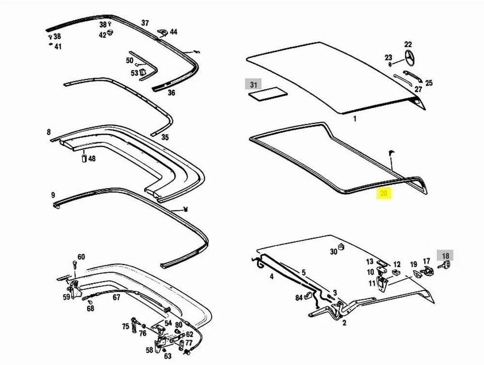 Sello tapa maletero mercedes nuevo oe w113 sl Foto 4 de 4